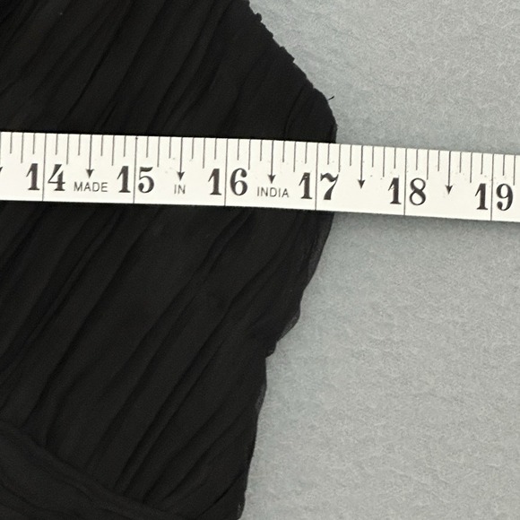 VTG Robbie Bee Womens Dress 6 Black Silk Satin Lined Chiffon Whimsigoth Fairy - Picture 9 of 15